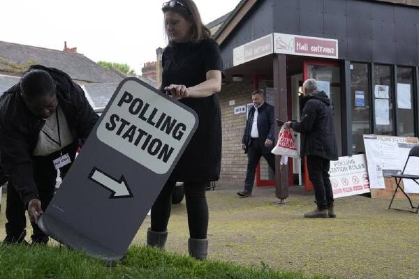 The elections cover more than 2600 council seats and 11 mayors across England. (AP PHOTO)