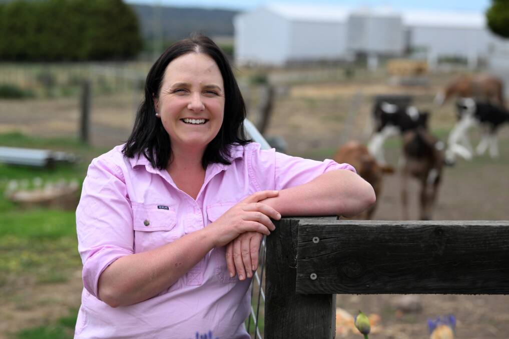 Dairy farmer Kerri Gallagher. Picture by Lachlan Bence