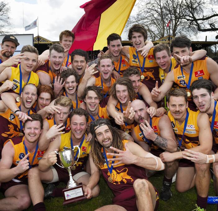 GIVE ME FOUR: The Redan reserves are winning premierships for fun nowadays. On Saturday, they made it four in a row by smashing Melton by 64-points after kicking the last 14 goals. Picture: Luka Kauzlaric.