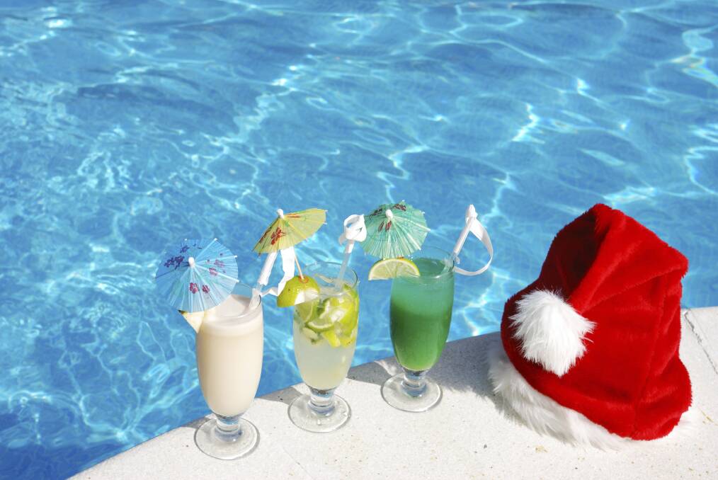 It might take a brave soul to have a dip in the pool on Christmas Day.