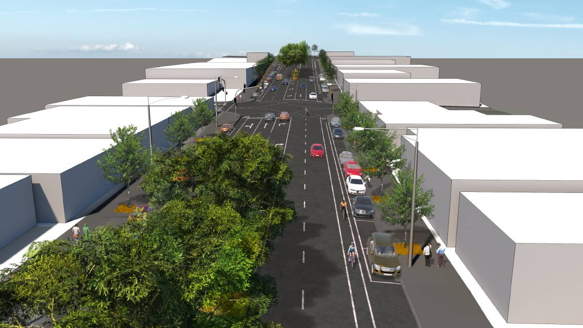 ARTIST IMPRESSION: What Mair Street and the Peel St intersection could look like after the redevelopment is complete.