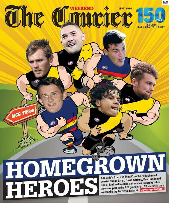 The Courier front page on grand final day.