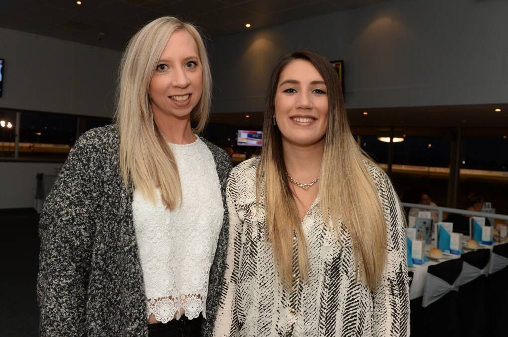 Ballarat and District Trotting Club "Girls Night Out" fundraiser for Women's Cancer Foundation/Ovarian Cancer Institute: Kirsty Green and Gemma Maggi (Ballarat).