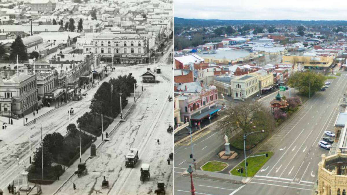Ballarat from above | then and now