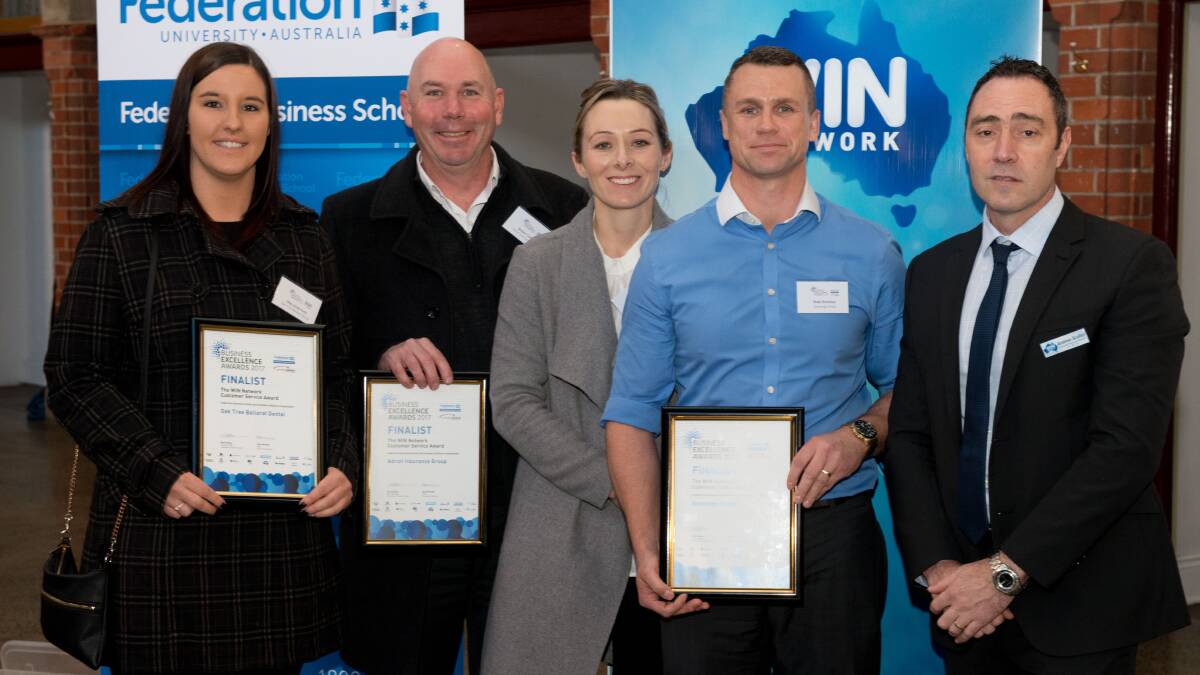 FINALISTS: Amie Perin, Steve Coltman, Claire and Brad Wootton, Sovereign Press and sponsor Andrew Sculley.