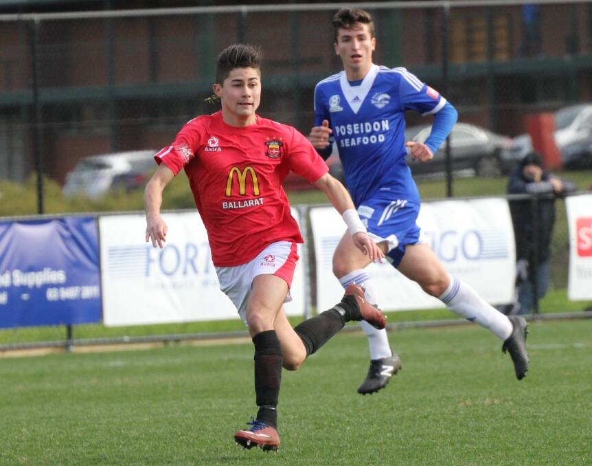 SCORER: Dom Swinton scored a brace for Ballarat, taking his tally to three goals in the Red Devils' last two matches.