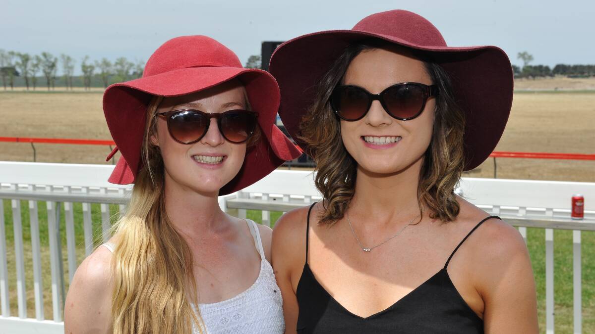 Burrumbeet Cup Day, New Year's Day: Allira Kluver and Leah Smith. Picture: Lachlan Bence.