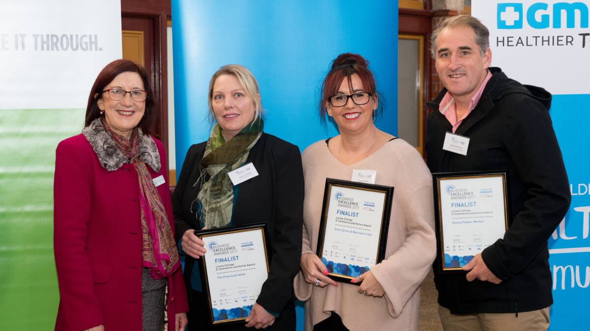 Finalists: Sponsor Judith Potter with Heather Mather, Sharine Shaw and Richard McClure.