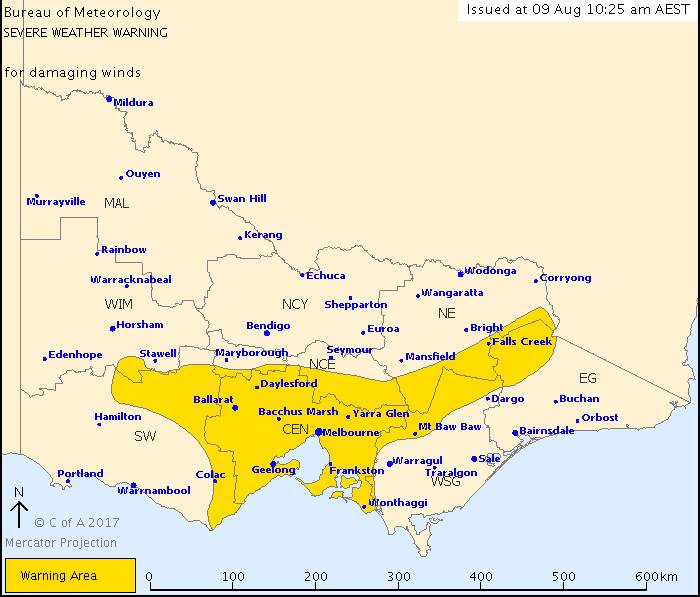 Another severe weather warning issued for Ballarat