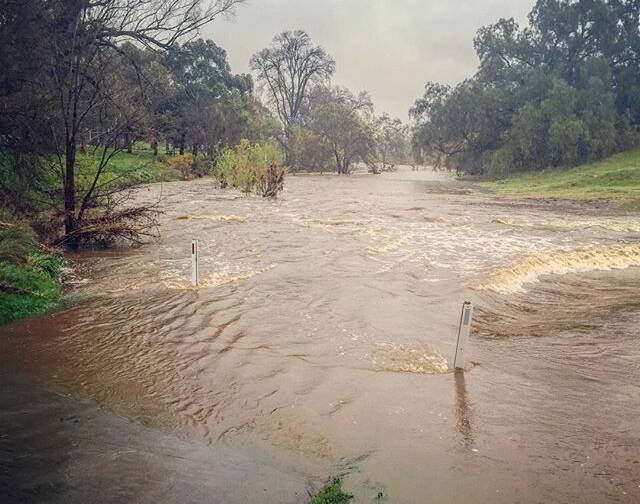 @morbones "Yep, gonna take the other road to Unit Base! #clunes #hepburnshire #onlocation #countrytown #flooding #setlife #filmcrew" via Instagram