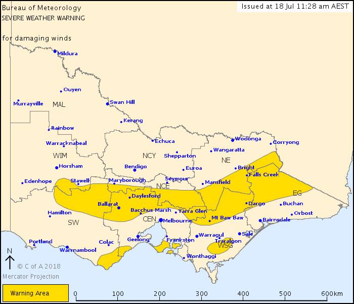 Yet another severe weather warning issued for Ballarat