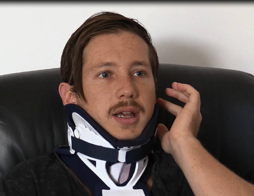 Mathew Begbie reflects on the injury that has left himself in a neckbrace for three months.