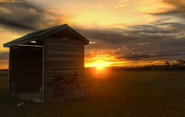 PHOTO OF THE DAY: @stevecycling "Sunset out on the Trail" via Instagram