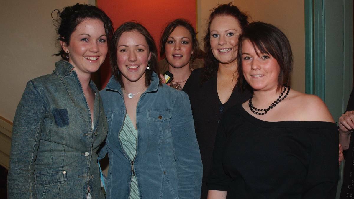 2003 - Opening night of Joseph: Emma Petrie, Joanna Dash, Zoe Boyle, Christa Shaw, Brooke Hughes.
