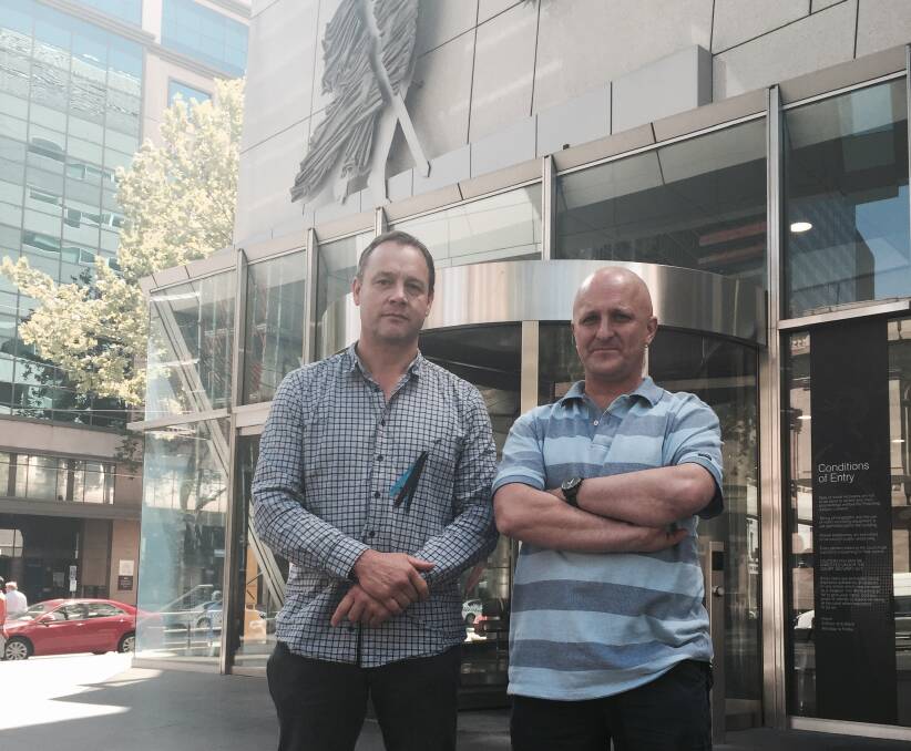 TIME FOR TRUTH: Ballarat survivors Peter Blenkiron and Andrew Collins want truth and justice to prevail at the Royal Commission into Institutional Responses to Child Sexual Abuse’s public hearing this week. Picture: Melissa Cunningham