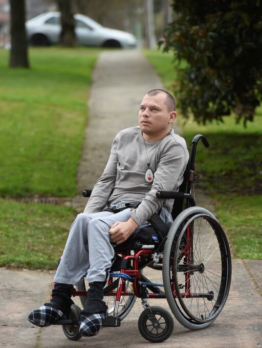 URGENT NEED: Gravely ill Friedreich’s Ataxia sufferer Wil Hobbs is in urgent need of funding to enable him to be eligible for palliative care at home. Picture: Lachlan Bence