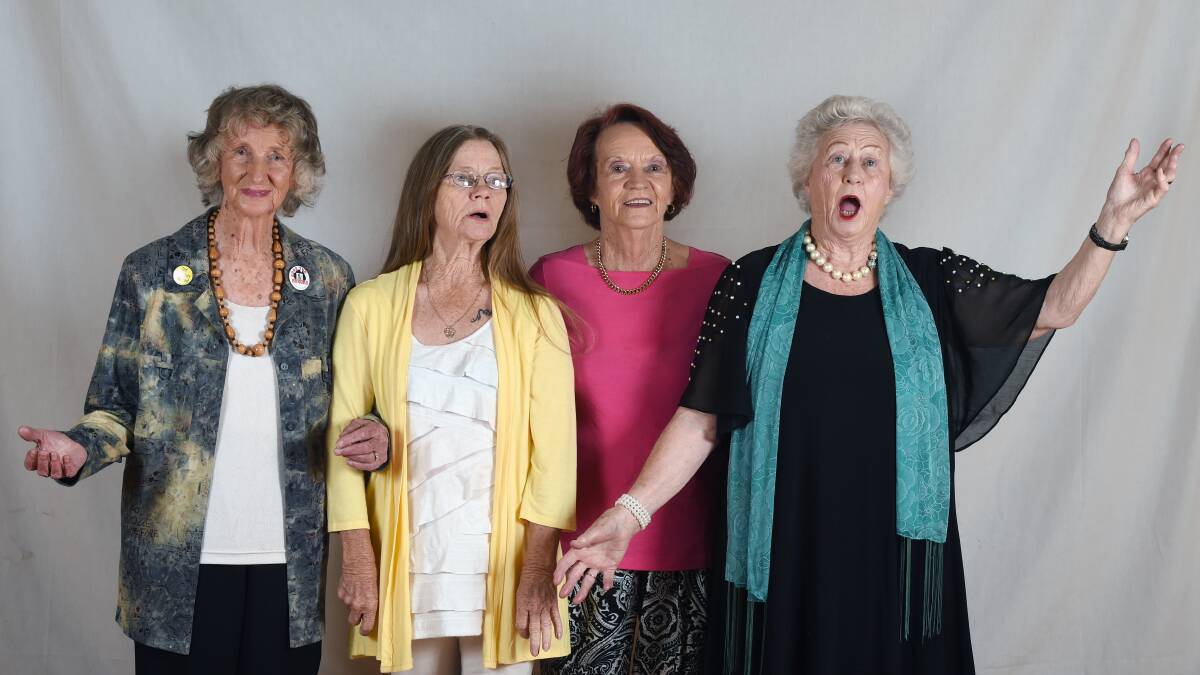 WITH A REBEL YELL: Rebel Elders Kath Morton, Susan Morse, Doreen Braybrook and Helen Gower PICTURE: Kate Healy. 
