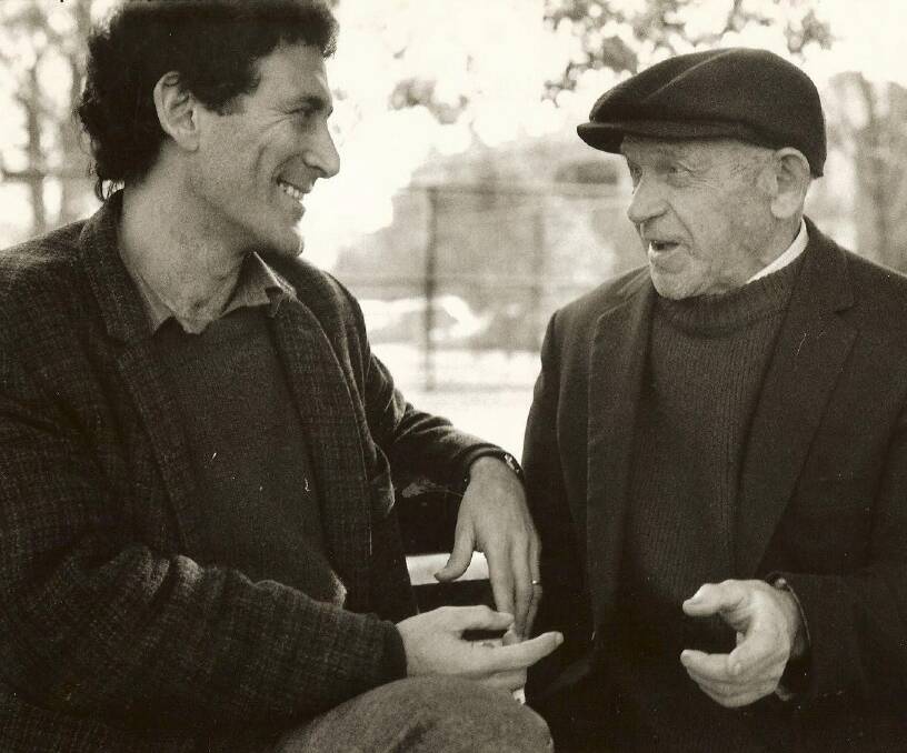 TALES OF THE PAST: Writer Arnold Zable pictured with his Jewish father Meier.