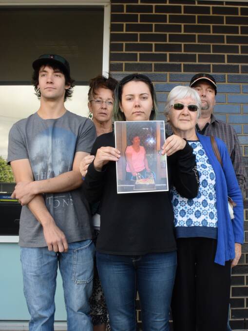 DISTRAUGHT: Dianne Stevens's son Reece, 23, sister Sandra Crompton, daughter Sherene, 24, mother Thelma Hogg and husband Gary are concerned for her safety.