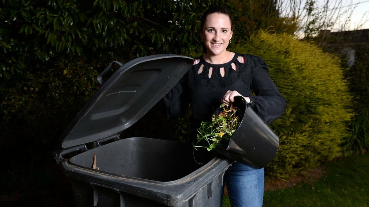 Ballarat Cr Amy Johnson with green waste in 2015. Picture: Kate Healy