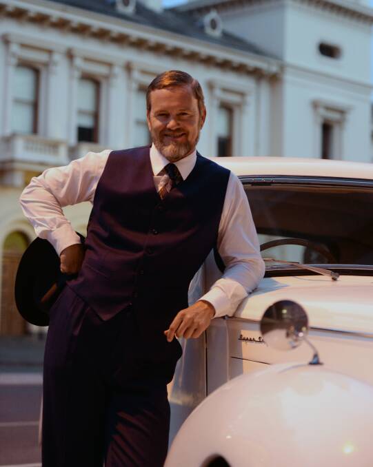BIG RETURN: Lead actor Craig McLachlan on the set of The Doctor Blake Mysteries on Lydiard Street in 2014. The show returns for its season five premiere on Sunday night. Picture: Kate Healy