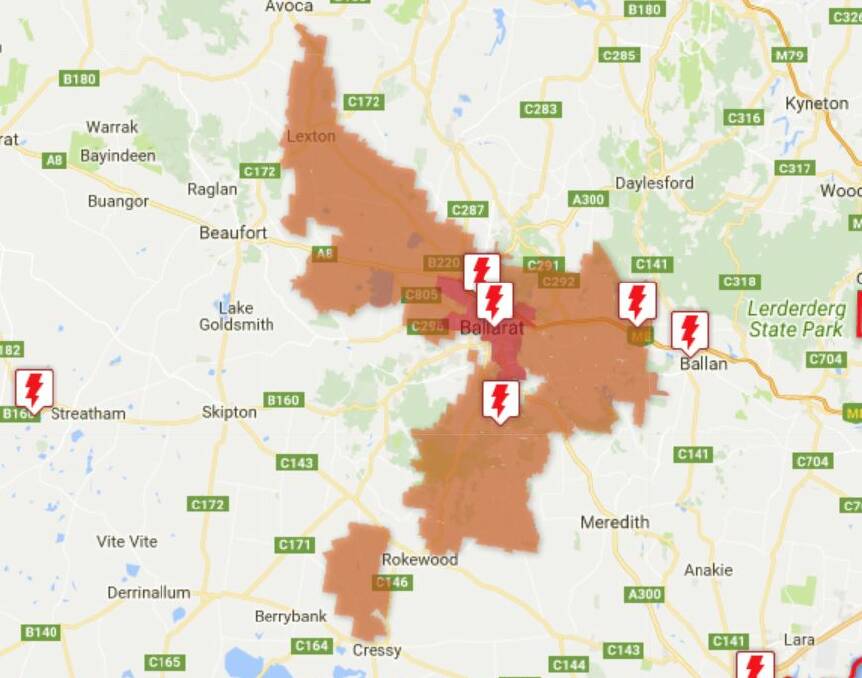 Traffic chaos as power outages strike across Ballarat