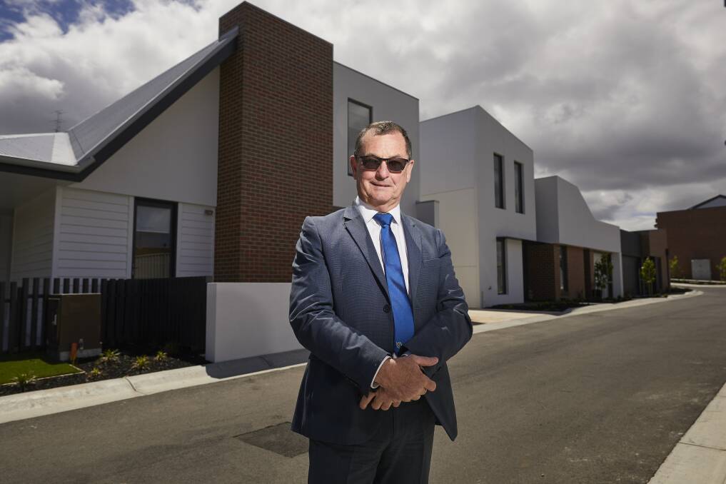 Don Hanlon was among the buyers who snapped up townhouses from the subdivision of the former Ballarat Servicemen’s Memorial Bowling Club site on Drummond Street North. Picture: Luka Kauzlaric