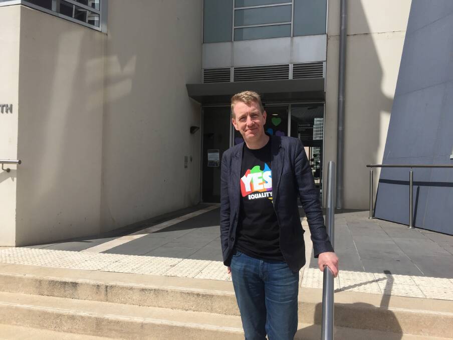BIG VOTE: National Yes campaign leader Tiernan Brady was in Ballarat to talk about same-sex marriage on Thursday morning. Picture: Jeremy Venosta