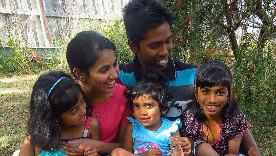 SUPPORT: The community is being urged to rally for Suganthini and Neelavanna Paramanathan and daughters Nive, 4, Nivash, 8, and Kartie, 6.