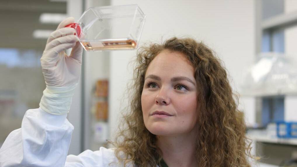 Hope: University of Newcastle honours student Jessica Bruce has discovered the way stress might be triggering the symptoms of gut diseases, particularly functional dyspepsia. Picture: Supplied.