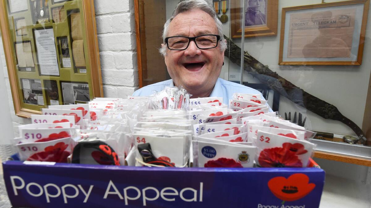 APPEAL: Ballarat Poppy Appeal volunteer Len Cain will be one of many selling poppies across the region. Picture: Lachlan Bence 