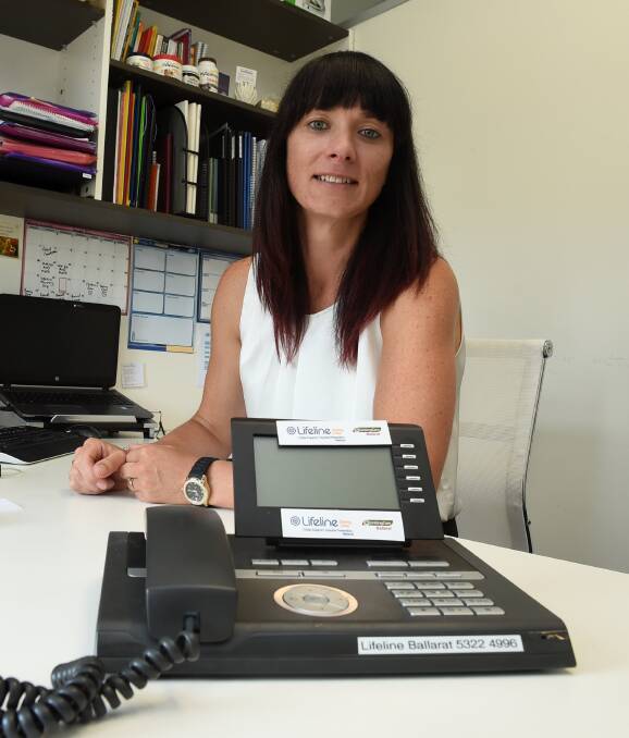 APPEAL: Lifeline Ballarat manager Kellie Dunn said the number of people calling Lifeline increased each year. Picture: Lachlan Bence.