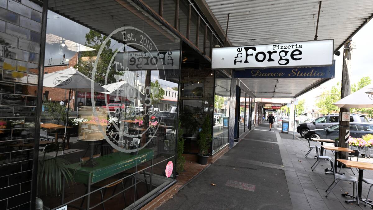 The Forge Pizzeria in Armstrong Street on March 24, 2024. They have gone into voluntary administration. Picture by Lachlan Bence. 