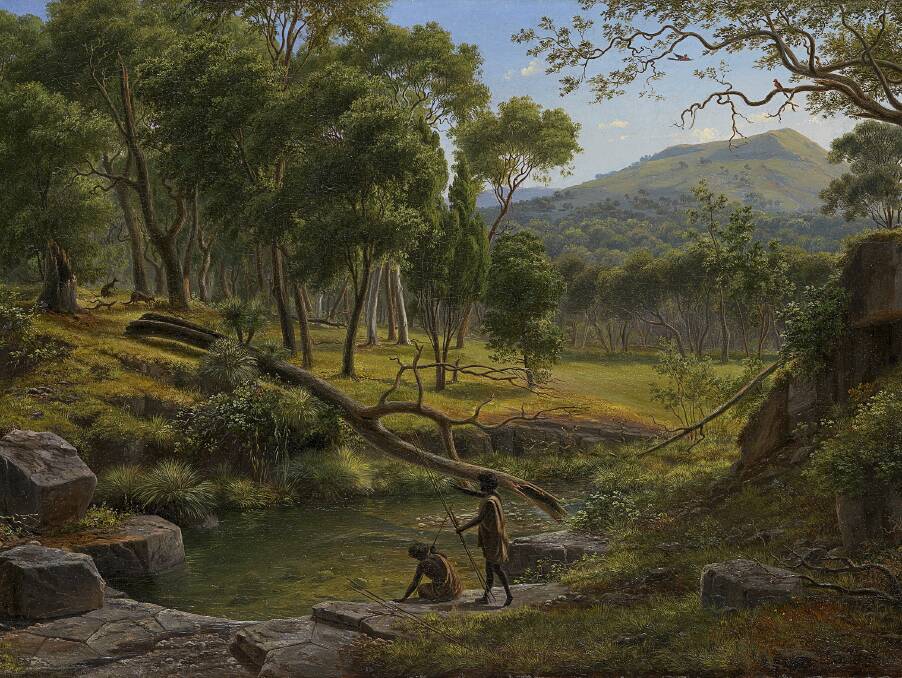 Warrenheip Hills near Ballarat, Eugene Von Guérard , 1854. Held by the National Gallery of Victoria. 