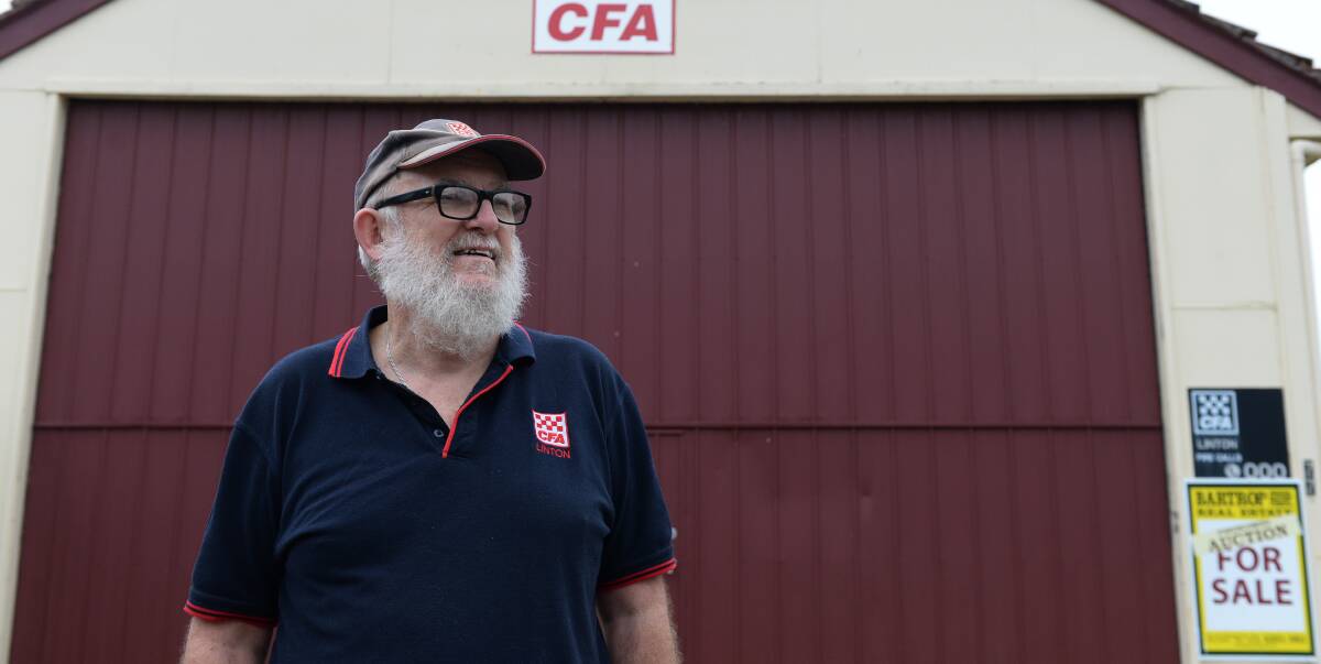 SAVE OUR SHED: Linton CFA captain Michael Hough wants the sale of the old fire station paused. PICTURE: Kate Healy