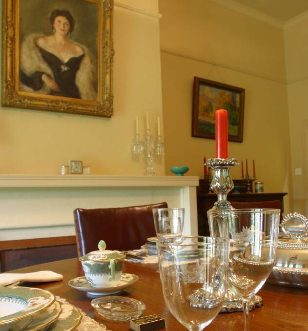 Old-world glamour: The Mackinnons' personal effects and stunning crockery and glassware are available for viewing.