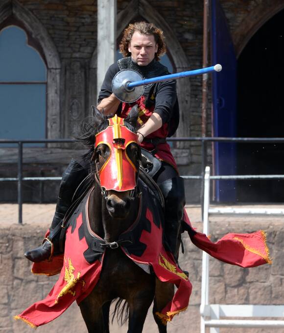 Extreme: Phillip Leitch has proved himself supreme jouster in a recent American competition. But he said the "crazy" US style is not something he wants to do regularly. Picture: Kate Healy