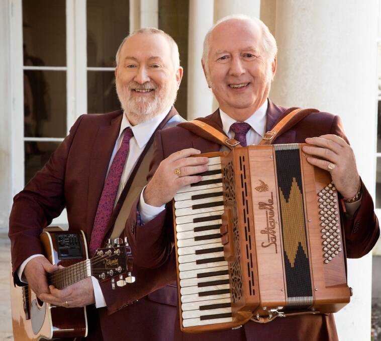 Wandering today: Beloved Irish folk and easy-listening duo Foster and Allen will return to Ballarat on June 11 with both old songs and new.