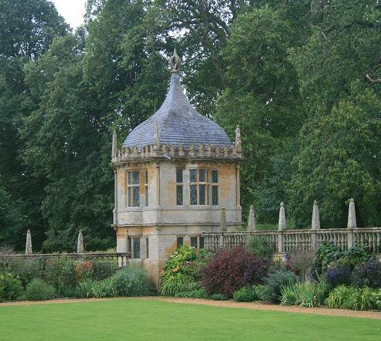 Inspiration: The original garden pavilion building at Montacute House, from which Dr Marshall has drawn his design.