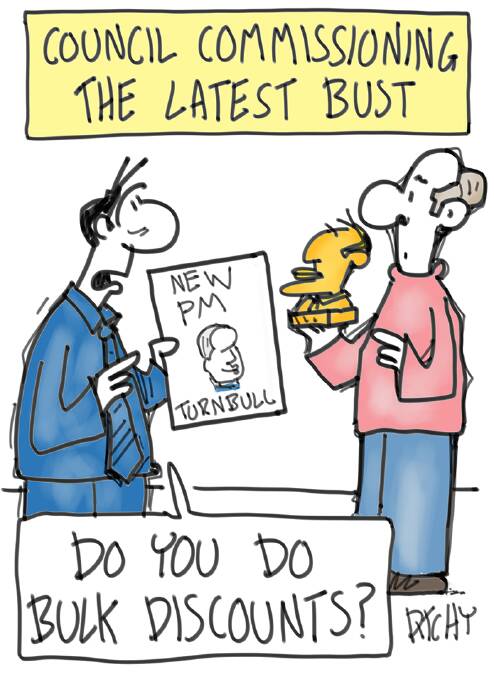 Busty issue: Who should pay for bronze PMs? Cartoon: John Ditchburn.