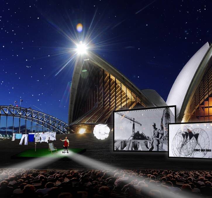 An opera with headphones: An artist's impression of how the Sydney Opera House will be transformed for the "silent" performance.