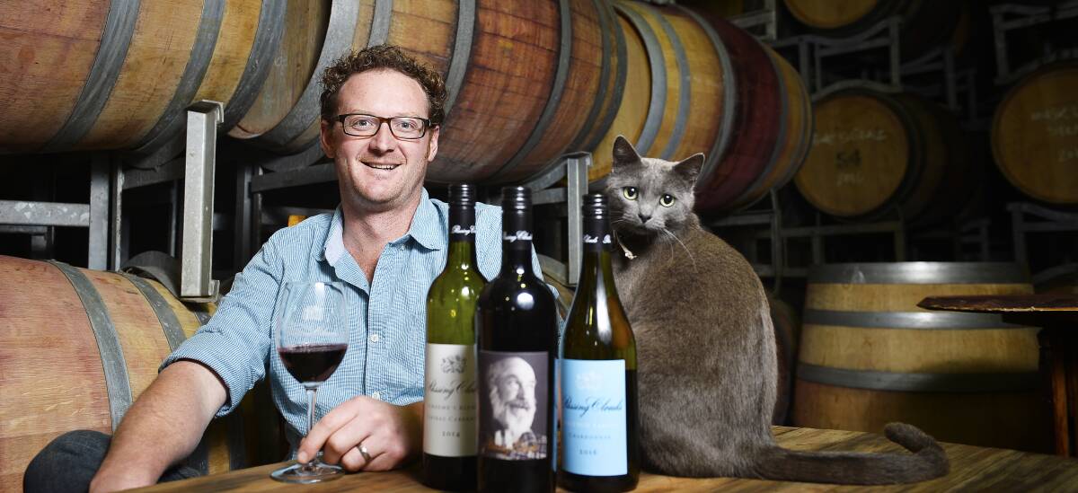 Purrfect drop: Cameron Leith of Musk's Passing Clouds in Musk will offer his wines at this weekend's Budburst festival. Picture: Dylan Burns