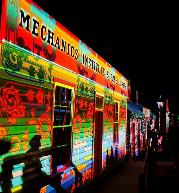 Winter cheer: Sovereign Hill has re-energised the concept of an Australian Christmas in July. It's Winter Wonderlights projection shows are one of the highlights of its winter calendar.