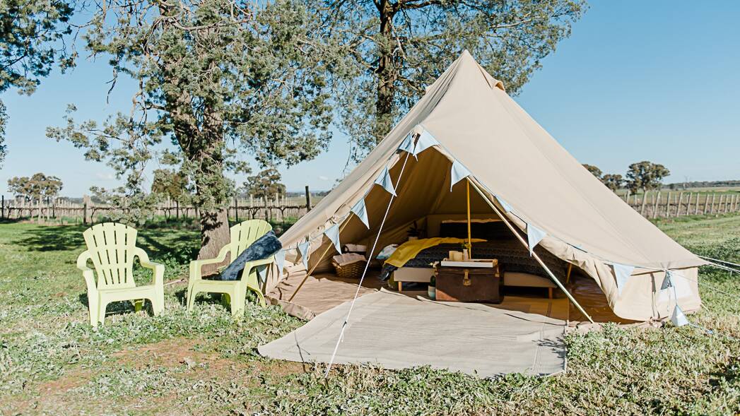 WINE AND DINE: Camping has never been this good - or this close to a glass of shiraz.