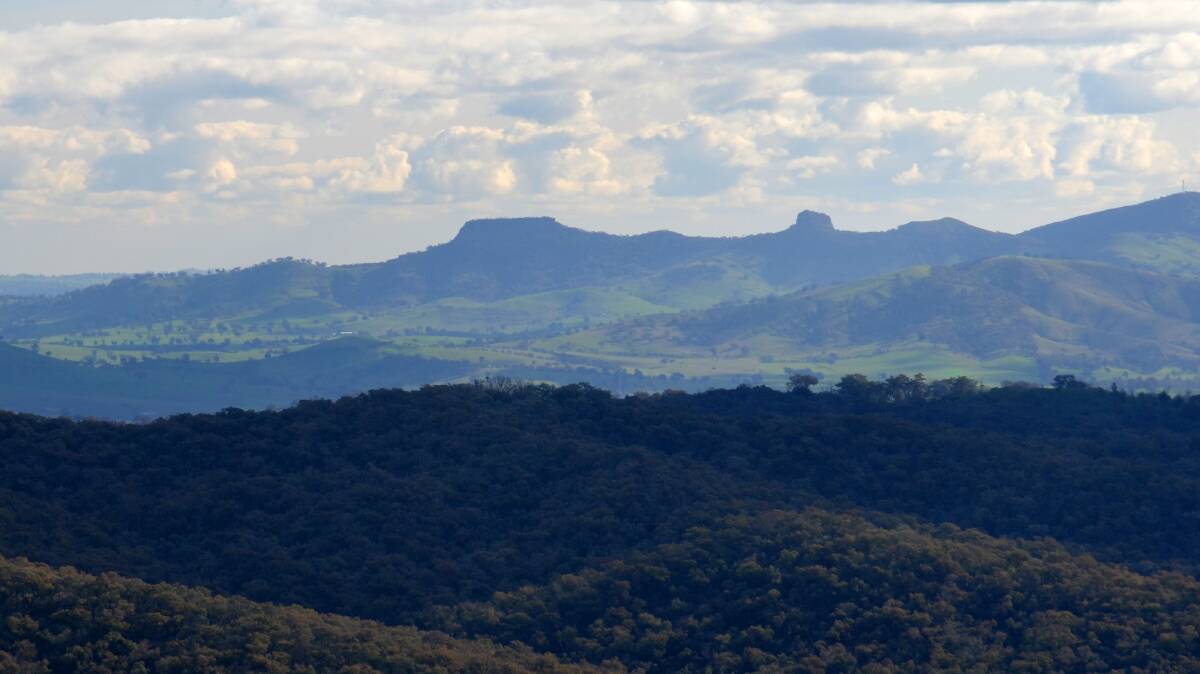 Scenic view: Looking at Table Top Mountain from Hanel's Lookout, Woomargama National Park. Picture: Glenys Baxter