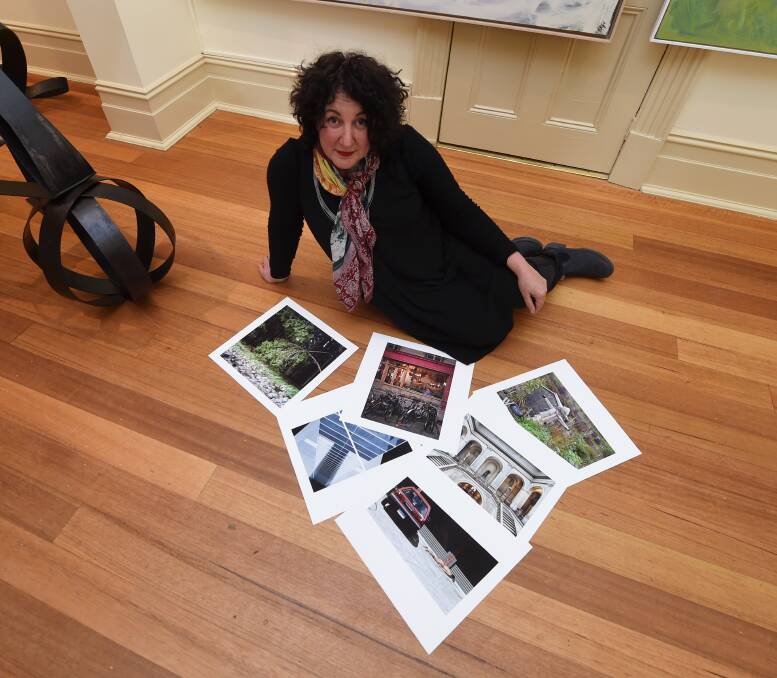 GOING DOTTY: Ballarat International Foto Biennale festival and creative director Fiona Sweet prepares for the Red Dot Fundraiser on Monday night. Picture: Lachlan Bence