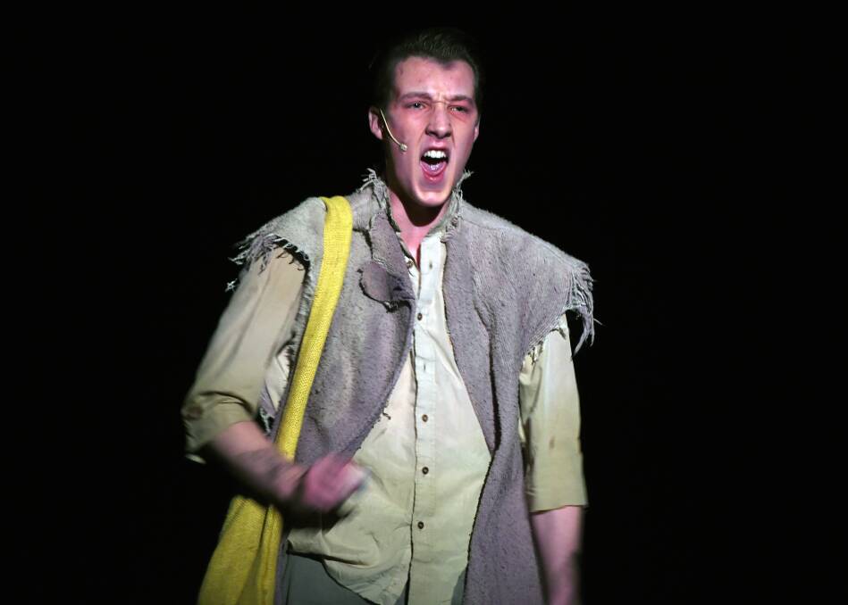 IN FULL VOICE: Nathaniel Corboy plays Valjean in the Loreto College and St Patrick's College production of Les Miserables. Picture: Kate Healy