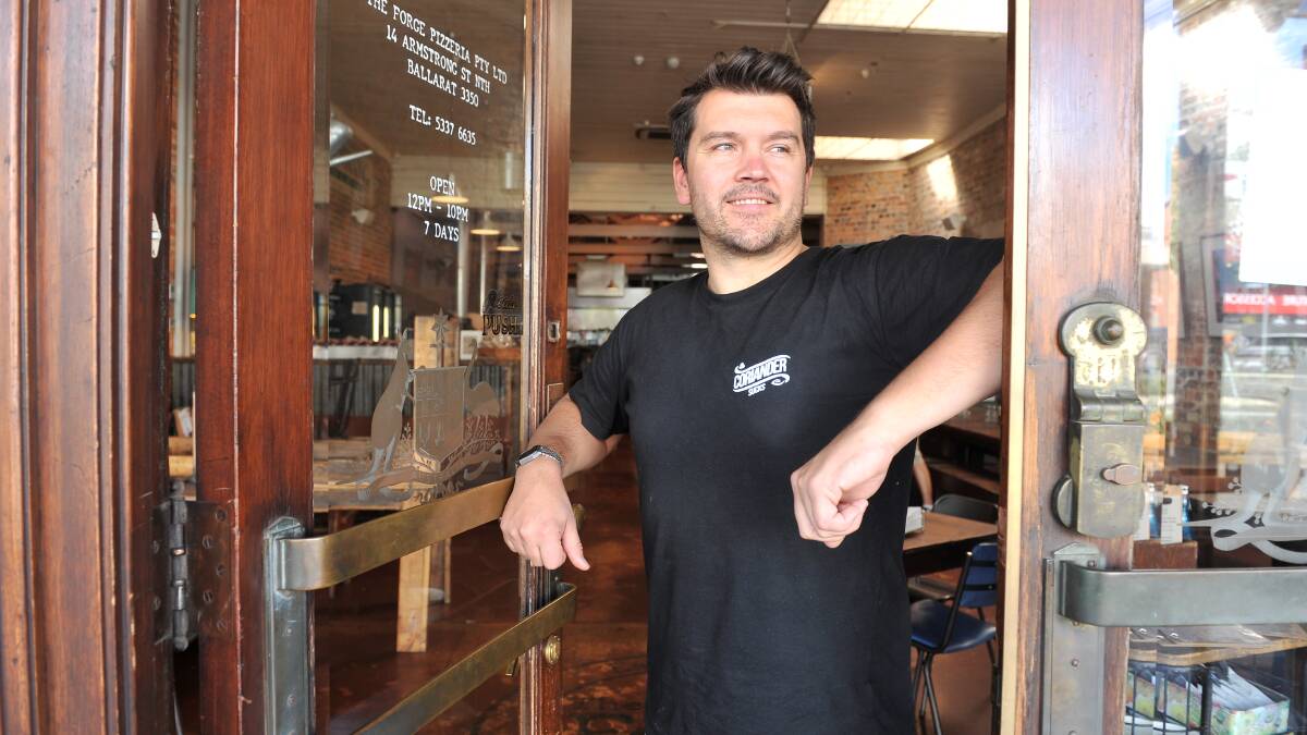 OPEN FOR BUSINESS: Chris Matthews, along with brother Tim, at The Forge have helped ignite a food renaissance in Armstrong Street North. Picture: Lachlan Bence