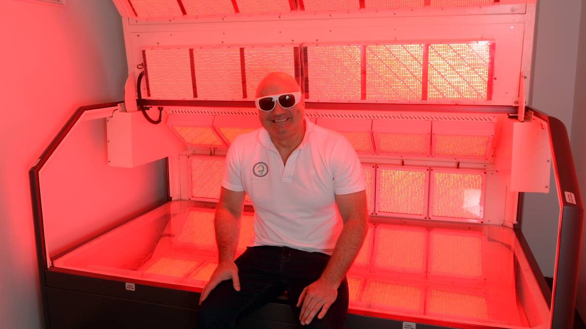 LIGHTING UP: Steve Radley has brought laser therapy to Ballarat. Picture: Kate Healy