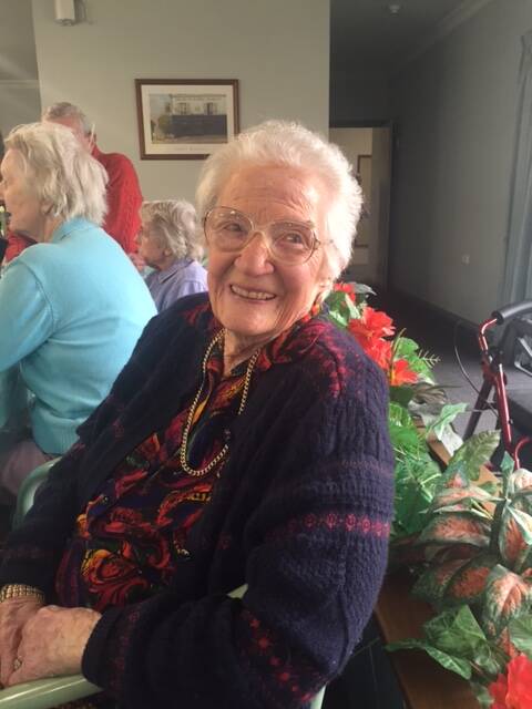 LOVING LIFE: Nellie Smith says the secret to reaching 100 is hard work and a few beers. Picture: Fiona Henderson